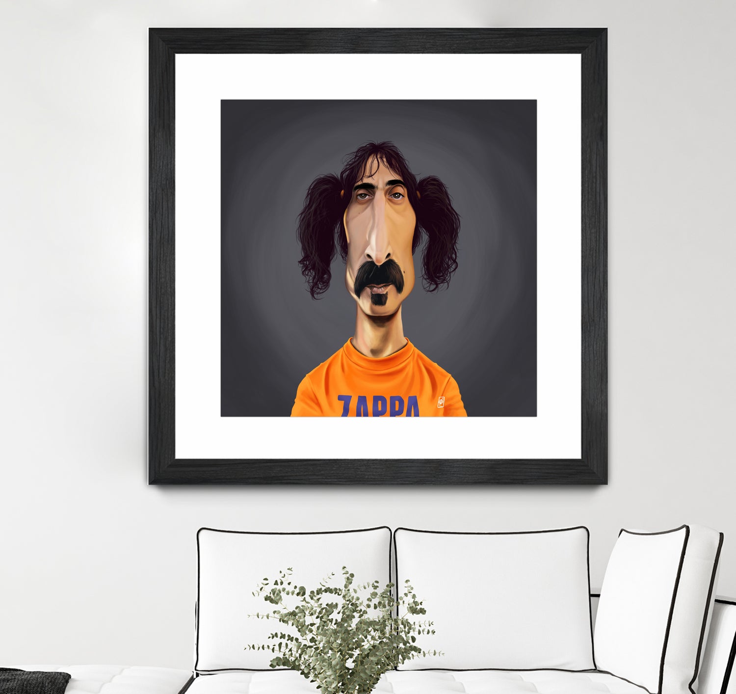 Frank Zappa by Rob Snow on GIANT ART - orange digital painting