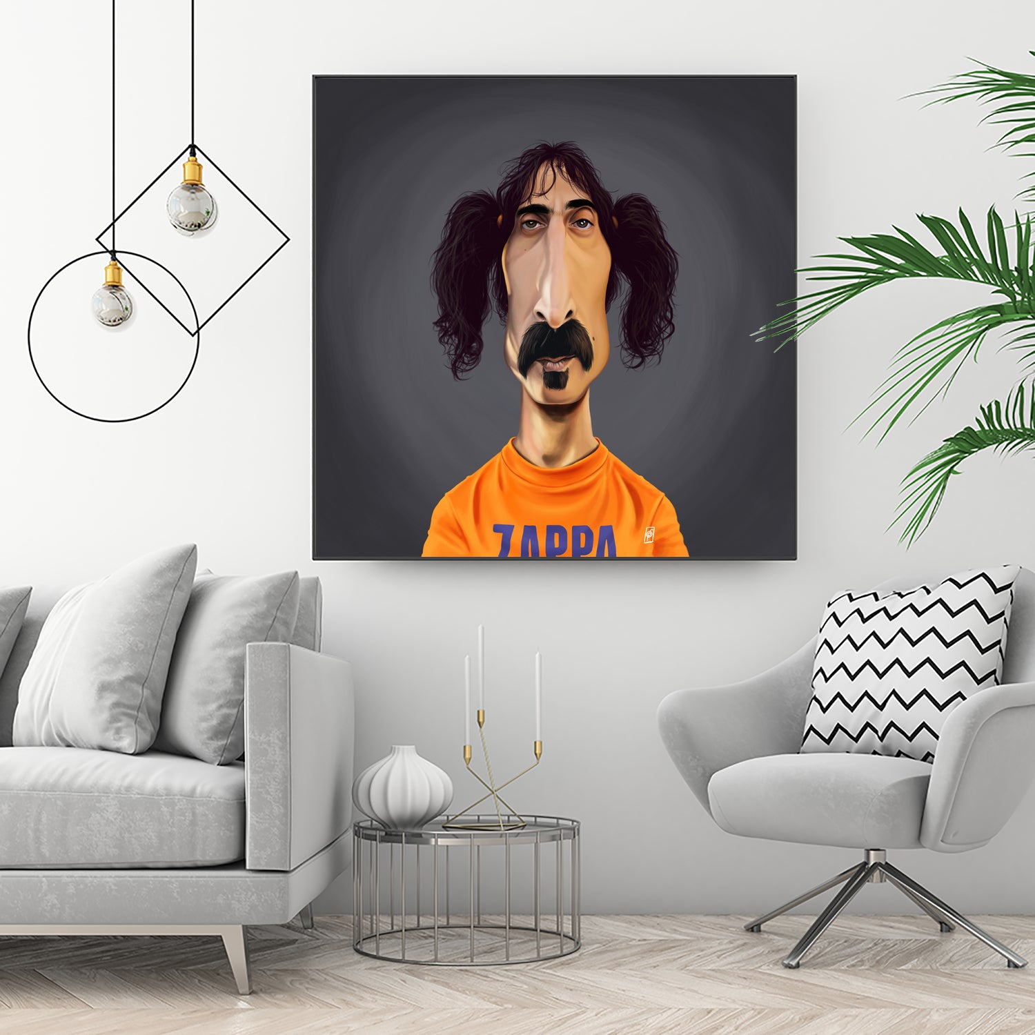 Frank Zappa by Rob Snow on GIANT ART - orange digital painting