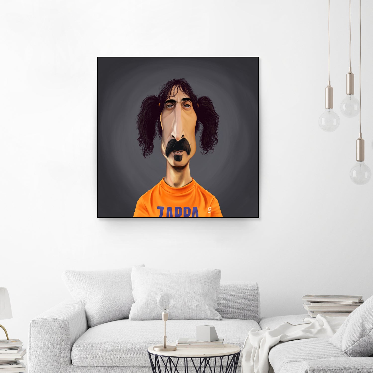 Frank Zappa by Rob Snow on GIANT ART - orange digital painting