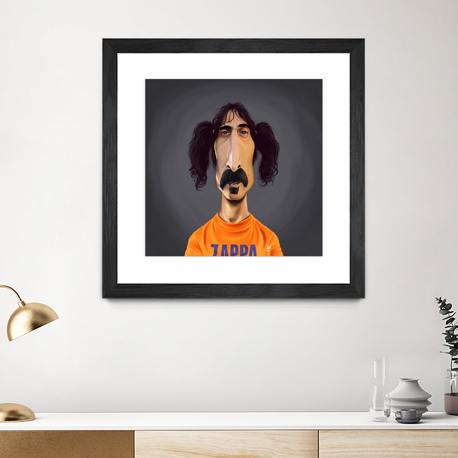 Frank Zappa by Rob Snow on GIANT ART - orange digital painting