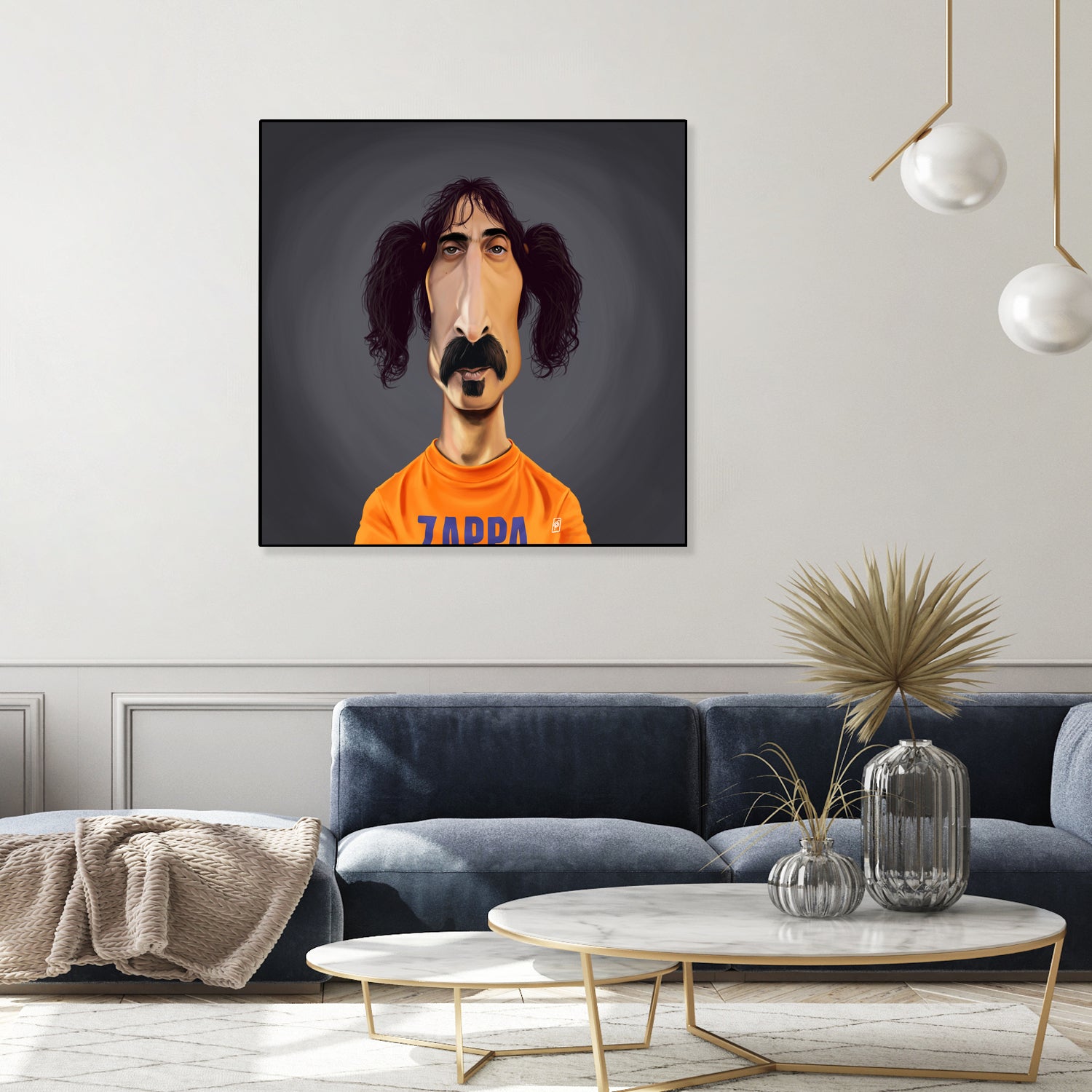 Frank Zappa by Rob Snow on GIANT ART - orange digital painting