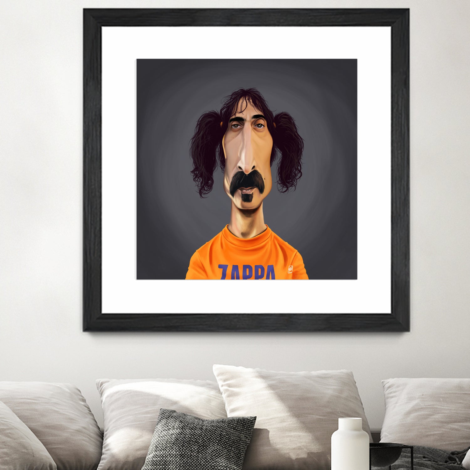 Frank Zappa by Rob Snow on GIANT ART - orange digital painting