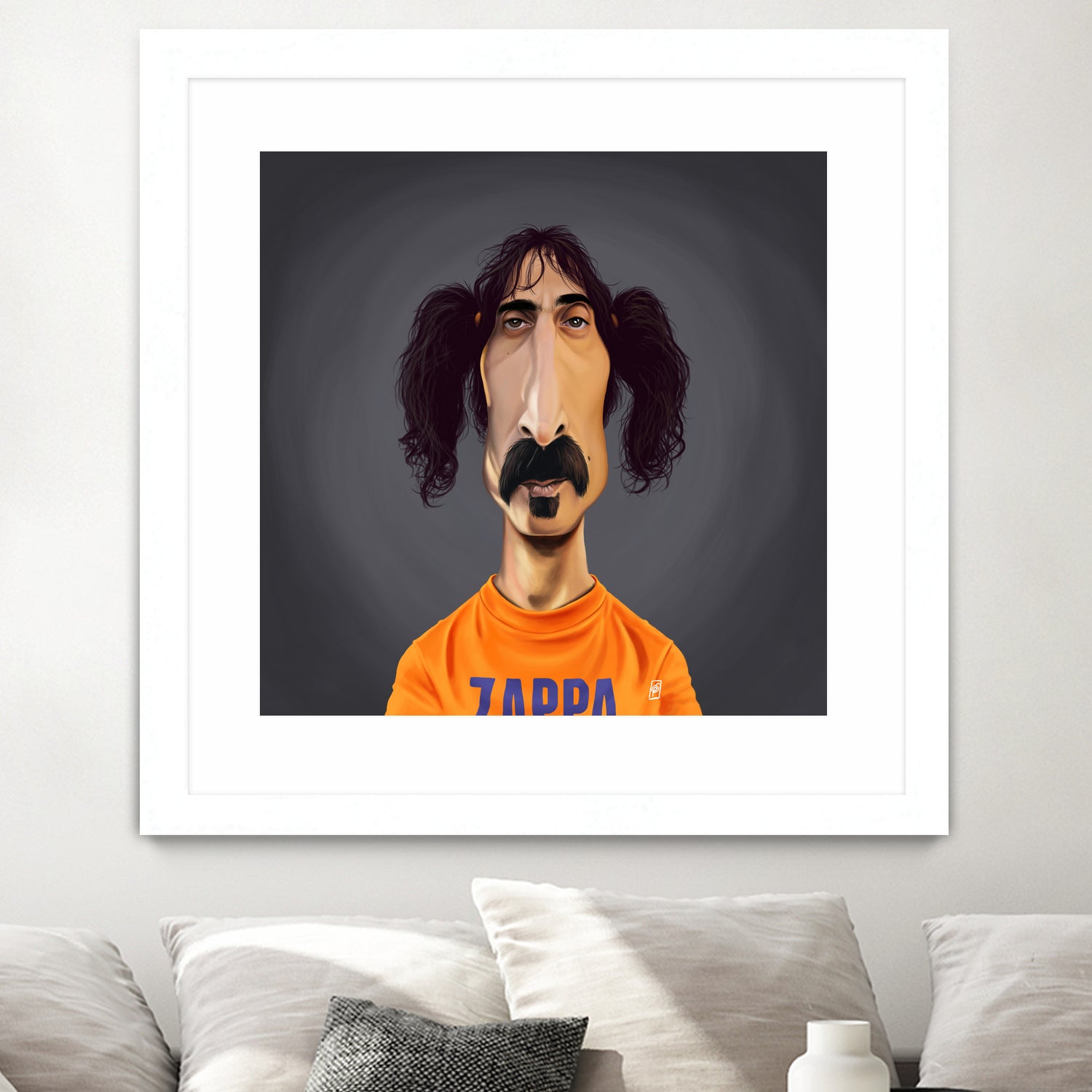 Frank Zappa by Rob Snow on GIANT ART - orange digital painting