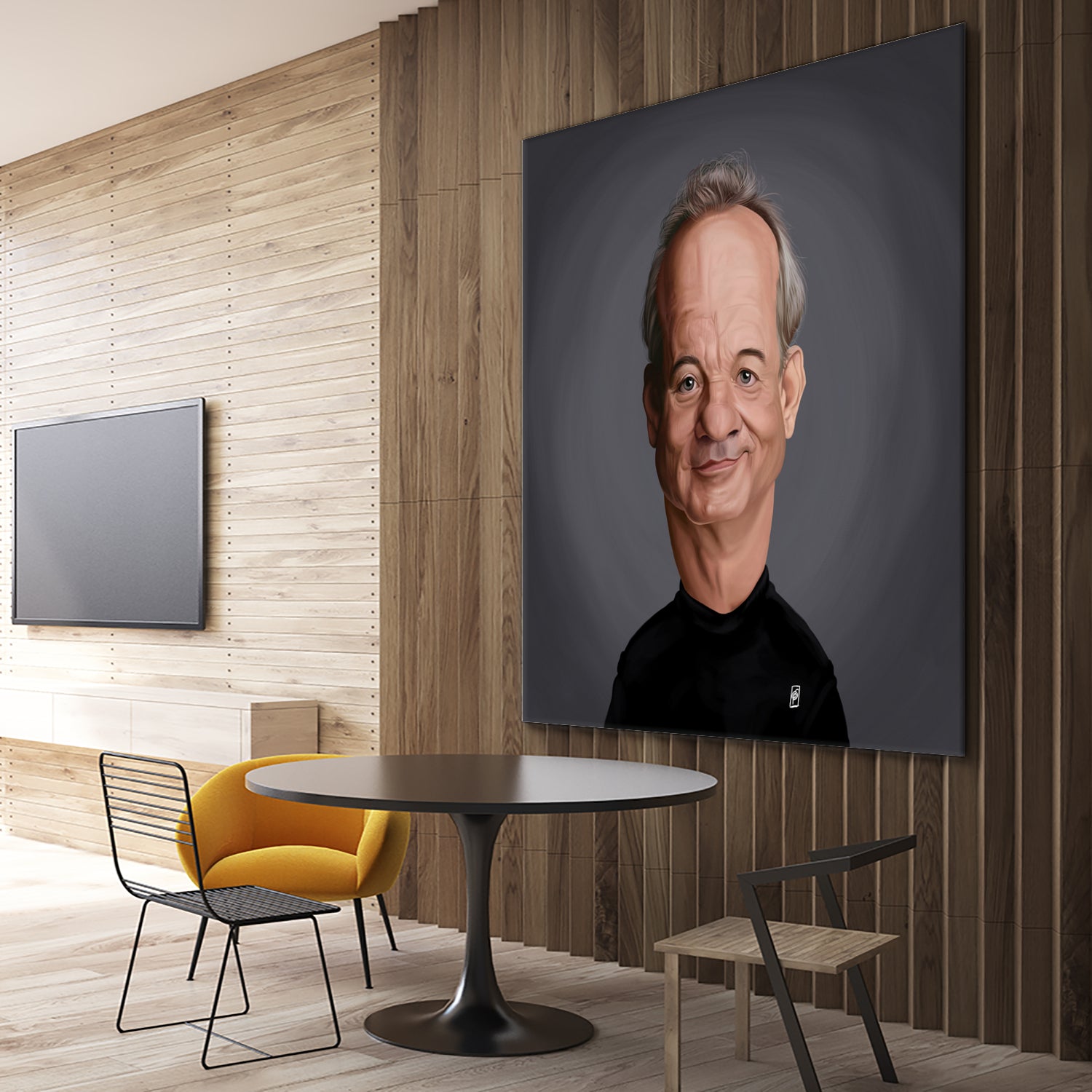 Bill Murray by Rob Snow on GIANT ART - black digital painting