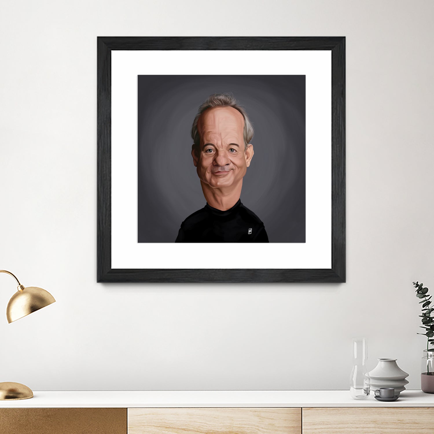 Bill Murray by Rob Snow on GIANT ART - black digital painting