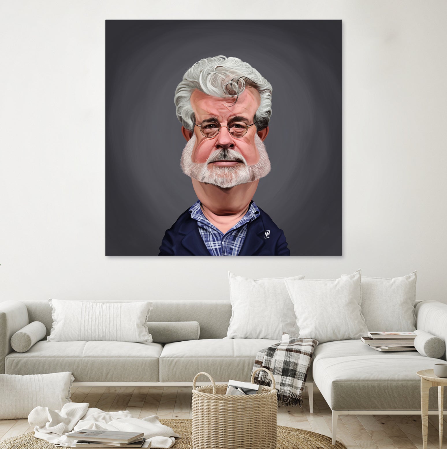 George Lucas by Rob Snow on GIANT ART - blue digital painting