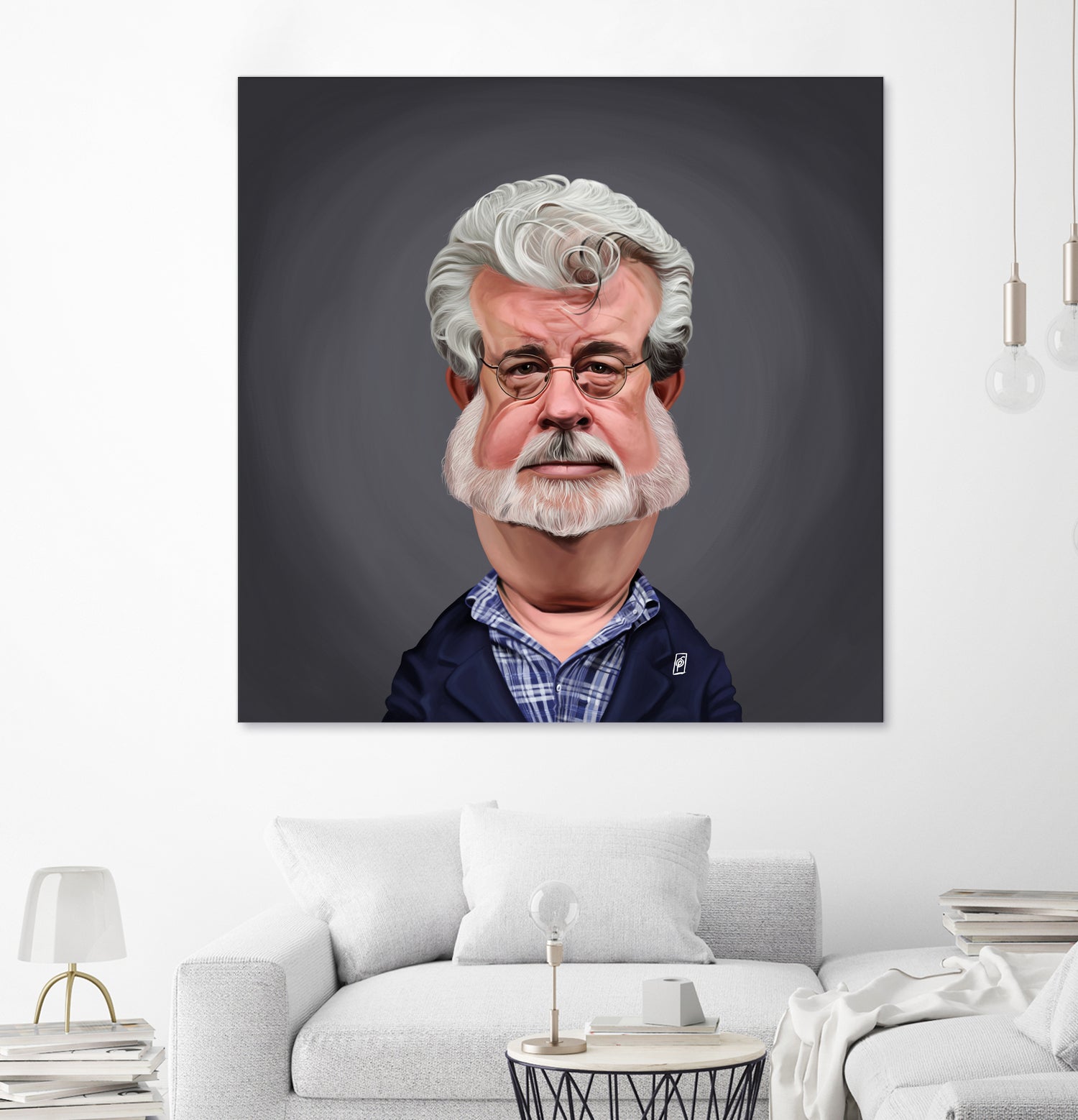 George Lucas by Rob Snow on GIANT ART - blue digital painting