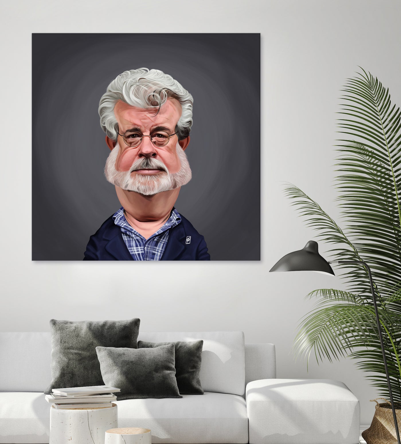 George Lucas by Rob Snow on GIANT ART - blue digital painting