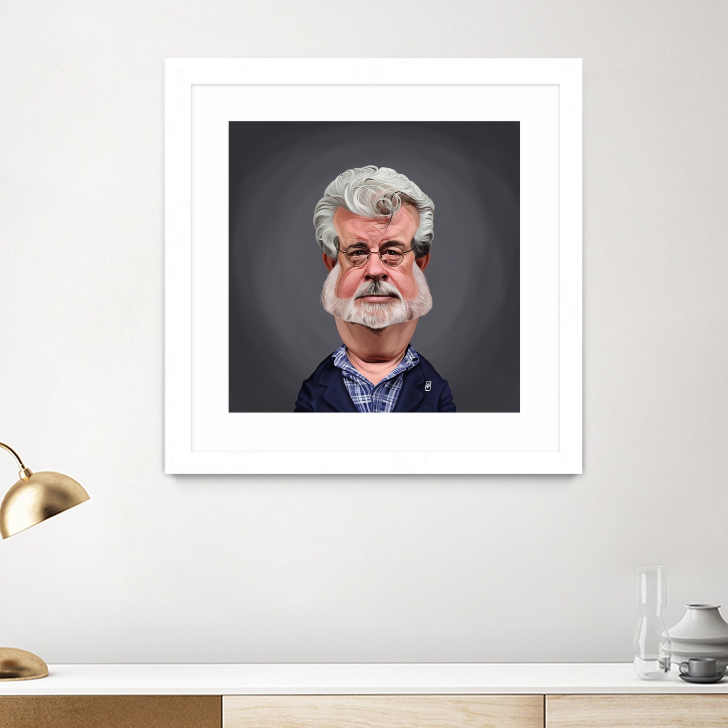 George Lucas by Rob Snow on GIANT ART - blue digital painting