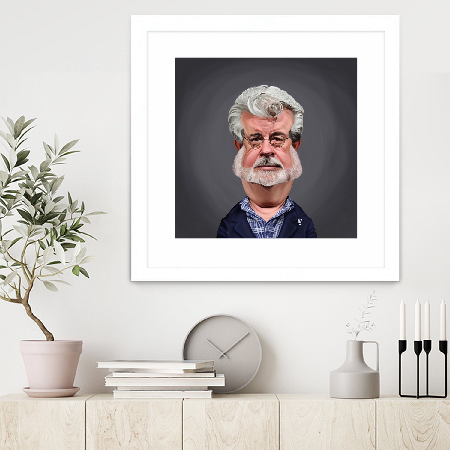 George Lucas by Rob Snow on GIANT ART - blue digital painting