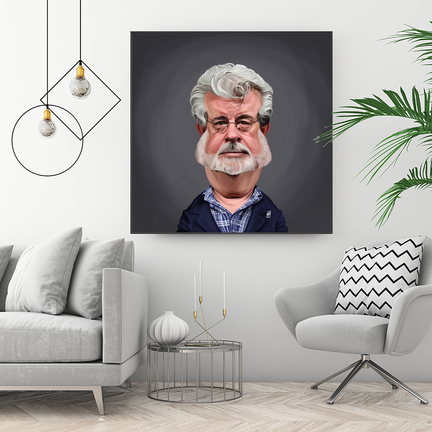 George Lucas by Rob Snow on GIANT ART - blue digital painting