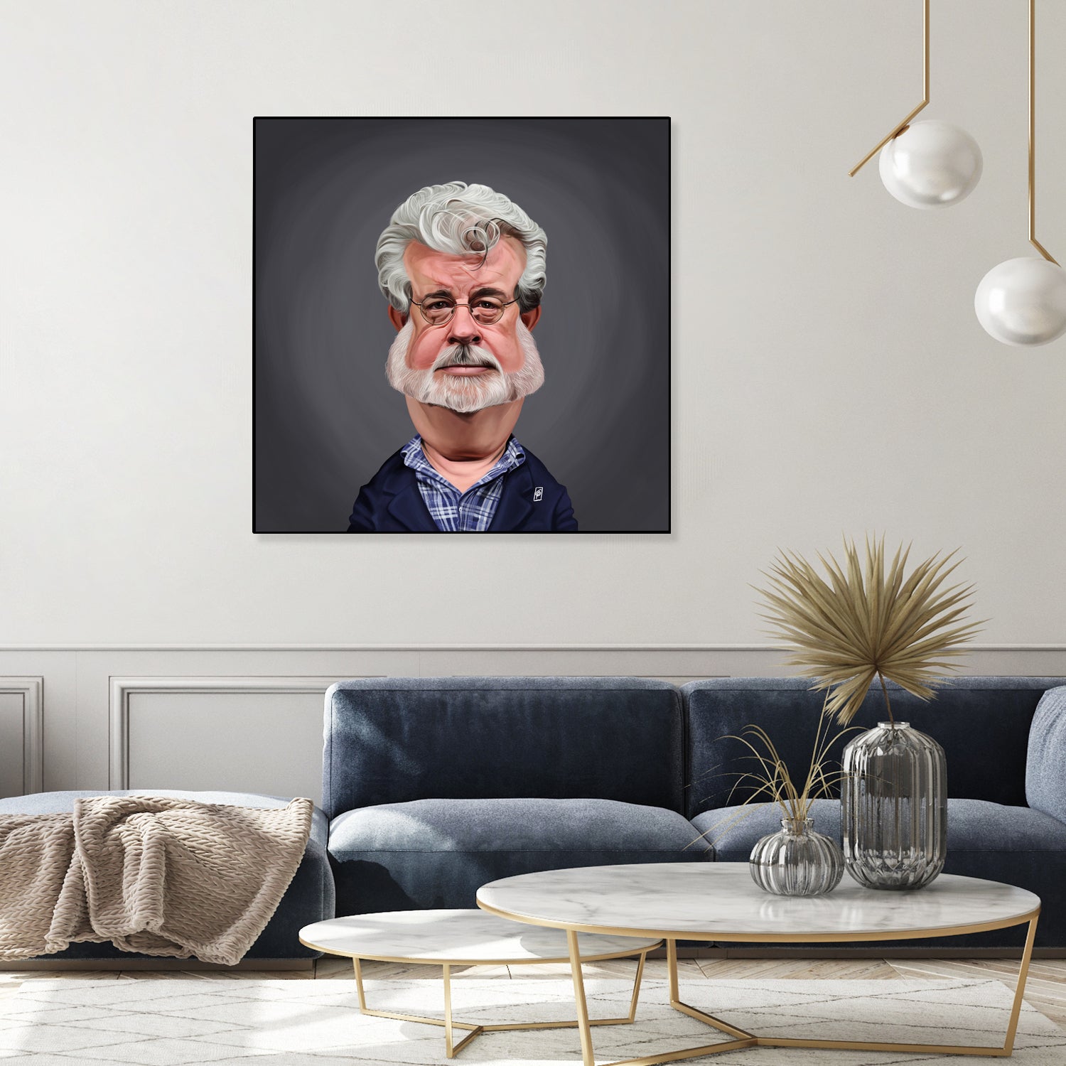 George Lucas by Rob Snow on GIANT ART - blue digital painting