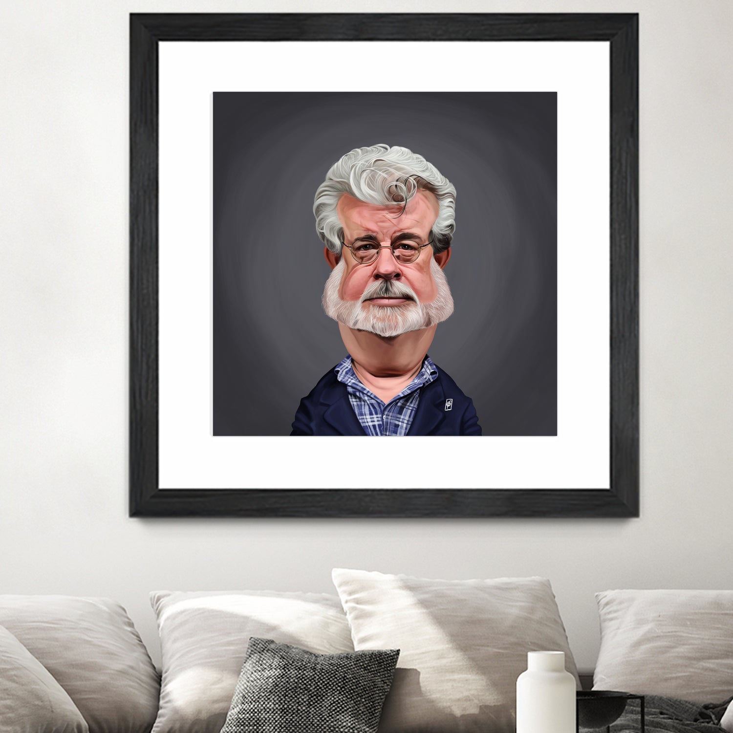 George Lucas by Rob Snow on GIANT ART - blue digital painting