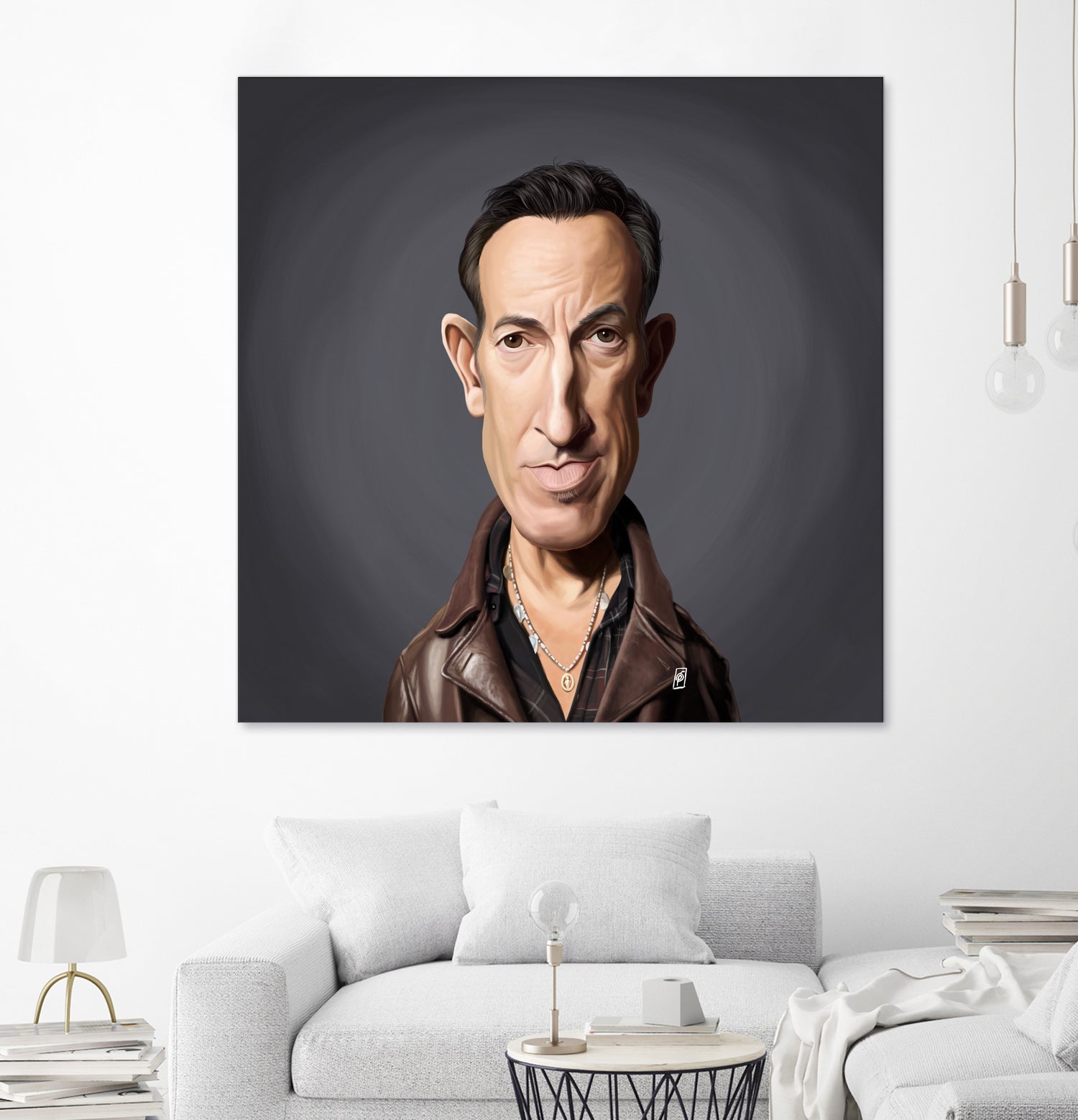 Bruce Springsteen by Rob Snow on GIANT ART - brown digital painting