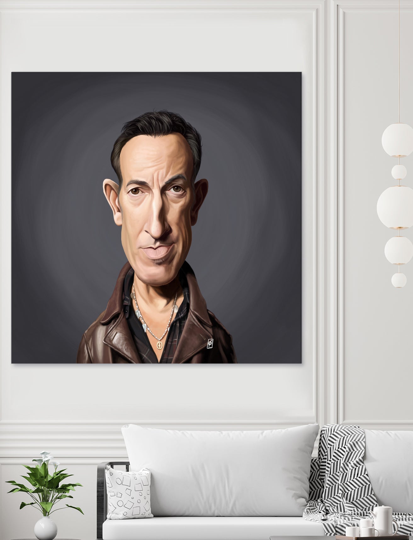 Bruce Springsteen by Rob Snow on GIANT ART - brown digital painting