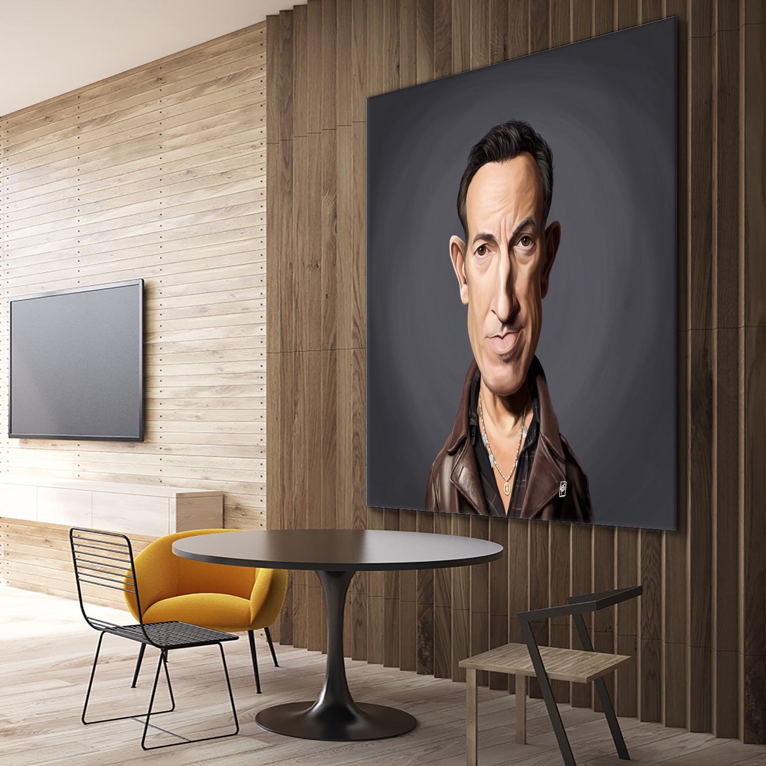 Bruce Springsteen by Rob Snow on GIANT ART - brown digital painting