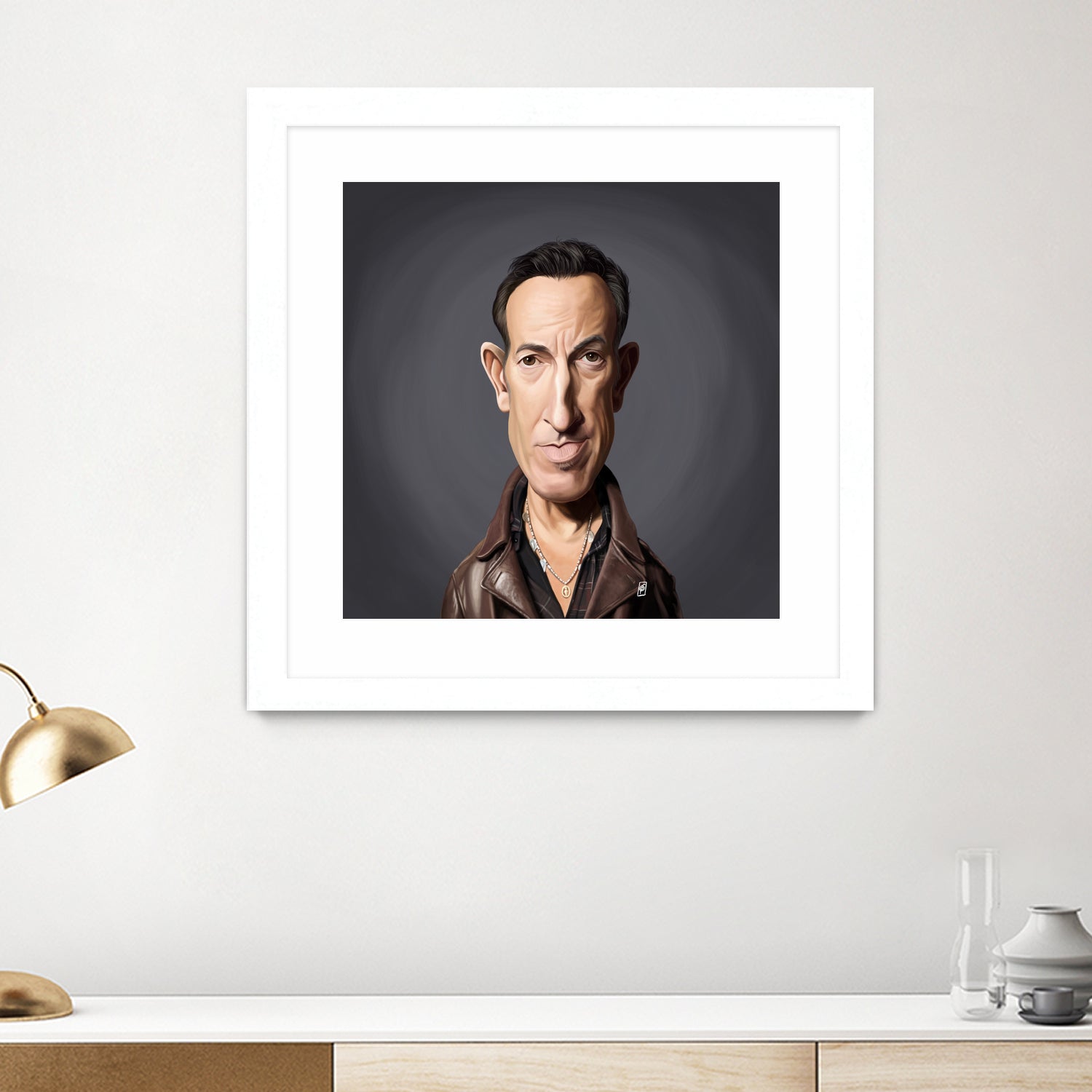 Bruce Springsteen by Rob Snow on GIANT ART - brown digital painting