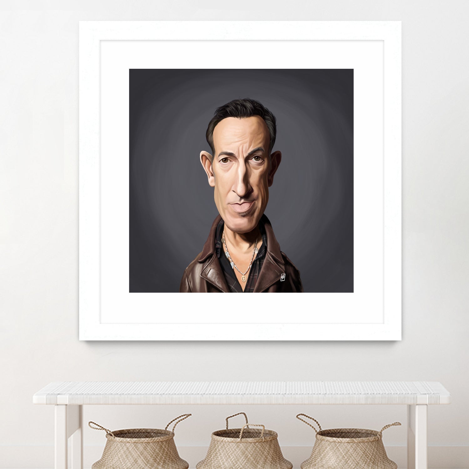 Bruce Springsteen by Rob Snow on GIANT ART - brown digital painting