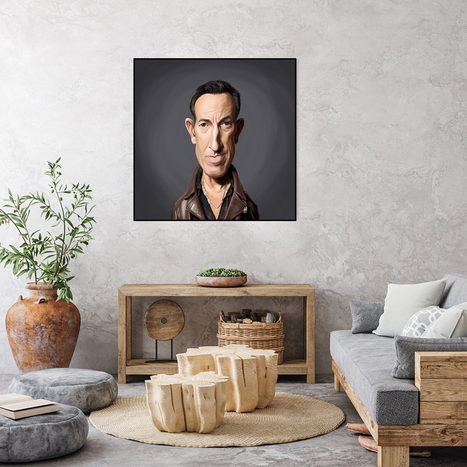 Bruce Springsteen by Rob Snow on GIANT ART - brown digital painting