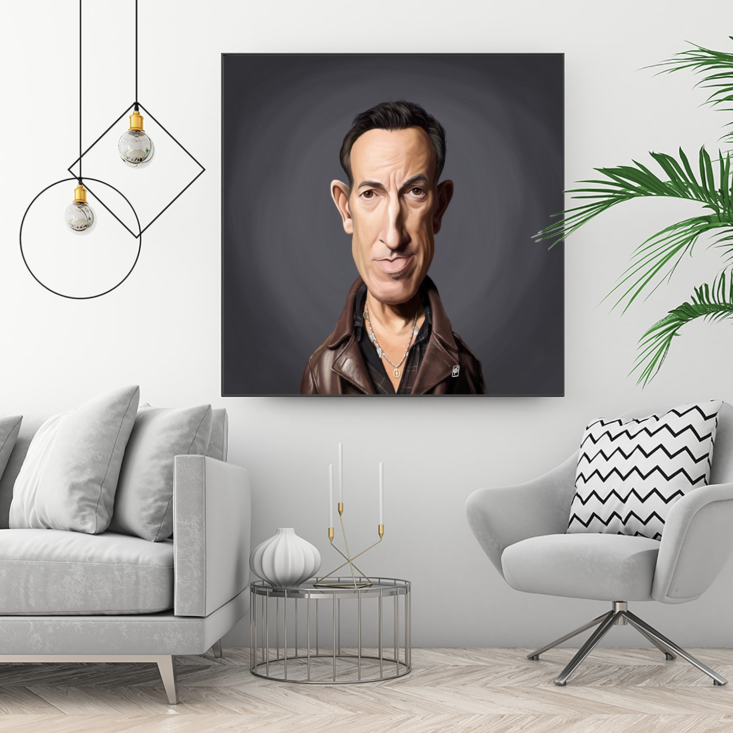 Bruce Springsteen by Rob Snow on GIANT ART - brown digital painting