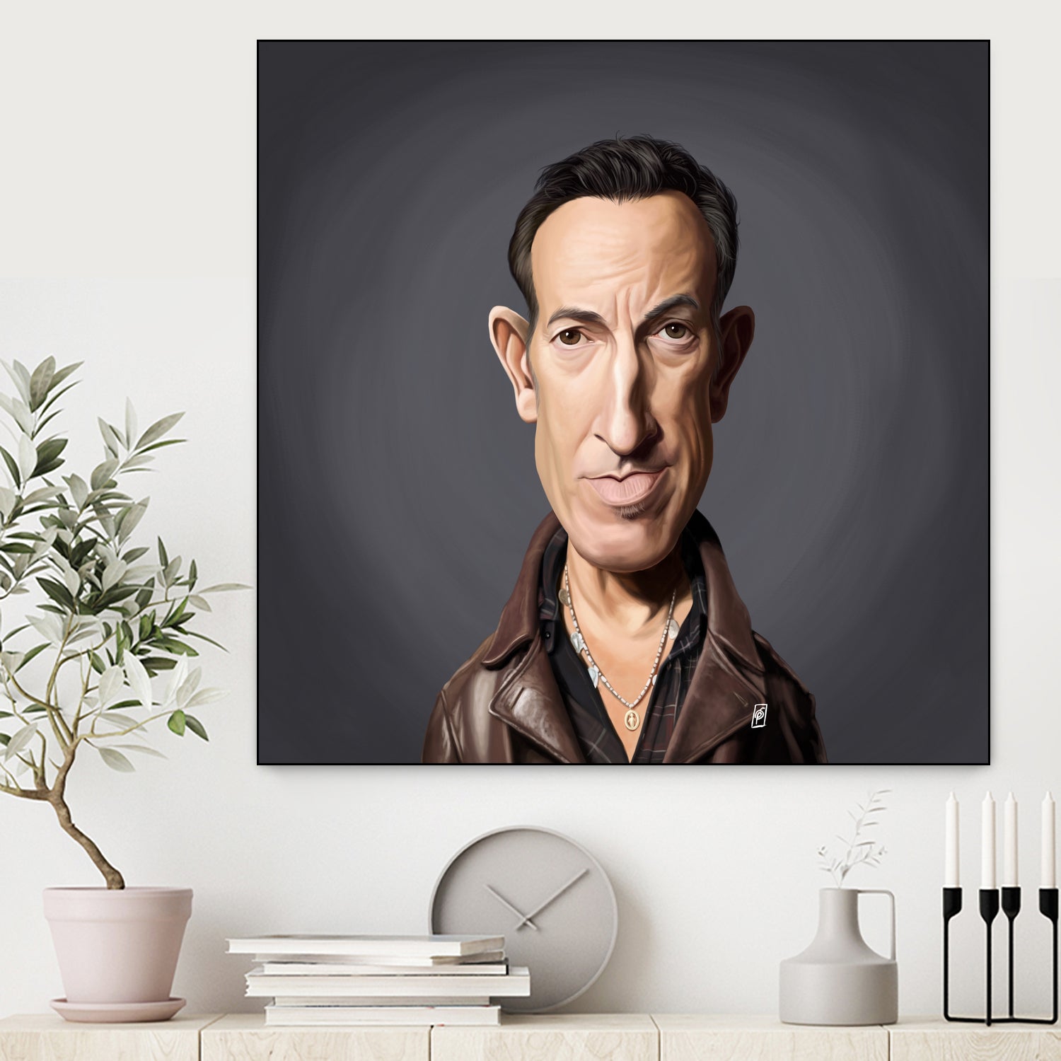 Bruce Springsteen by Rob Snow on GIANT ART - brown digital painting