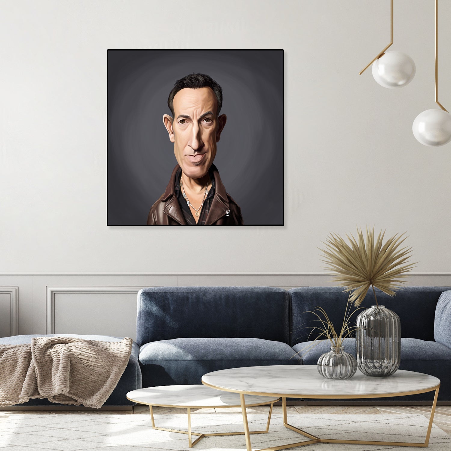 Bruce Springsteen by Rob Snow on GIANT ART - brown digital painting