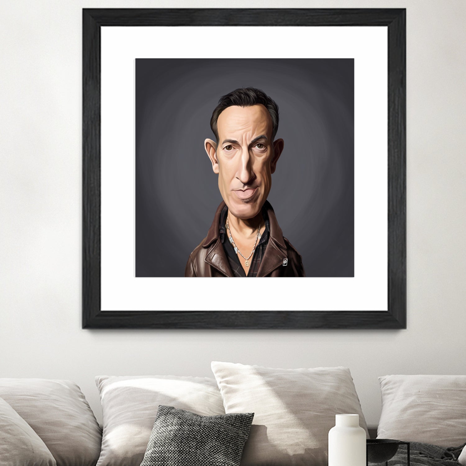 Bruce Springsteen by Rob Snow on GIANT ART - brown digital painting