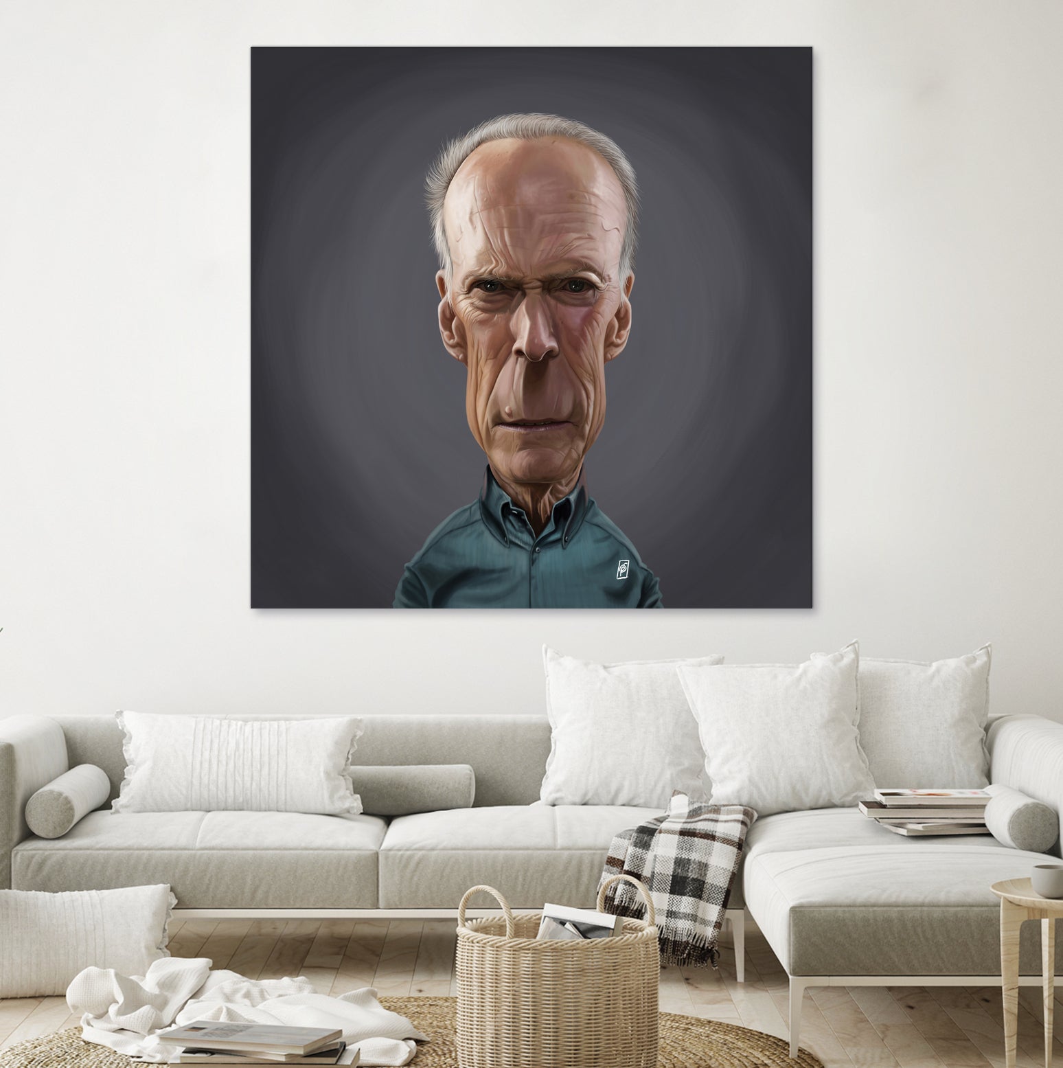 Clint Eastwood by Rob Snow on GIANT ART - brown digital painting