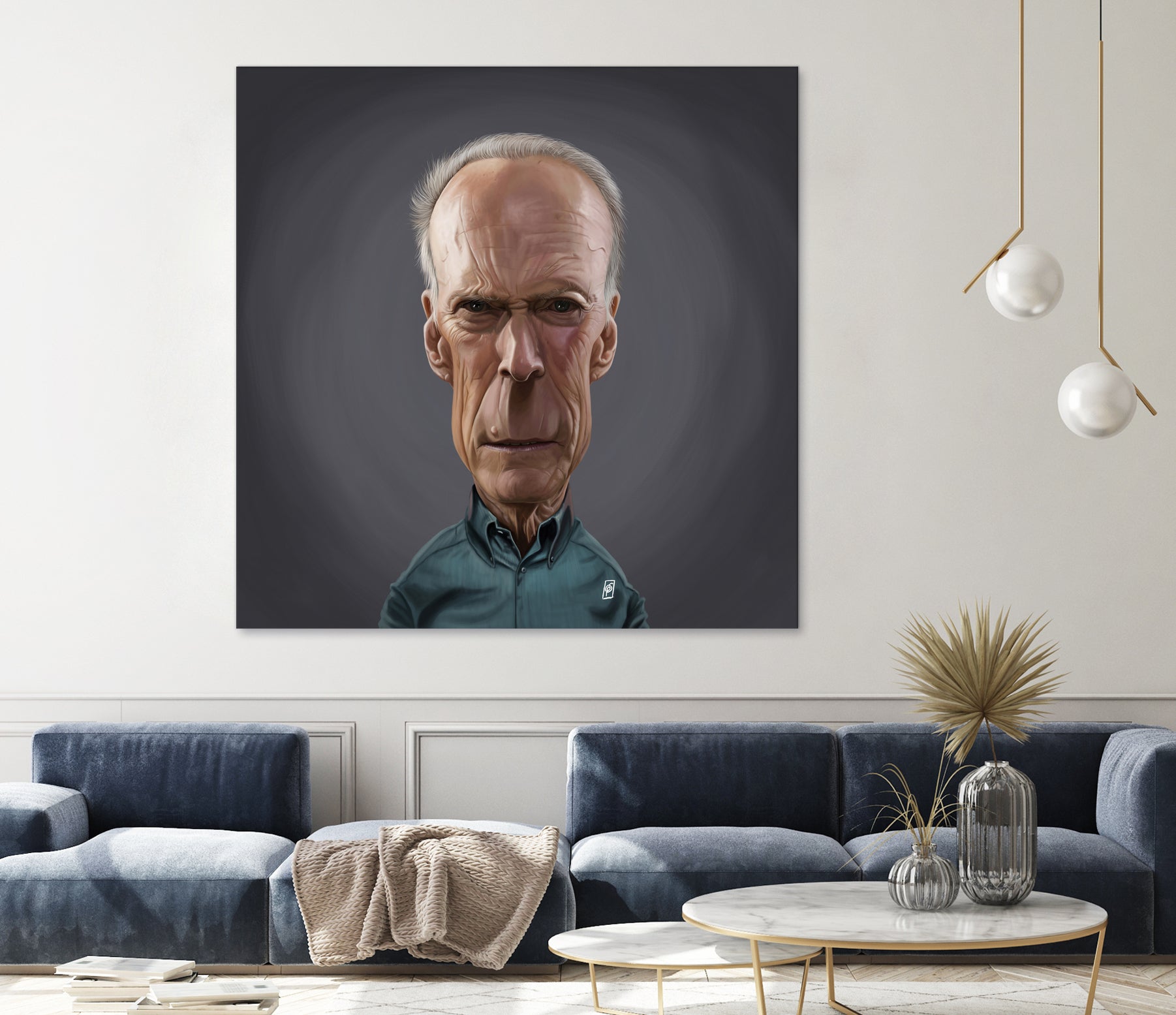 Clint Eastwood by Rob Snow on GIANT ART - brown digital painting