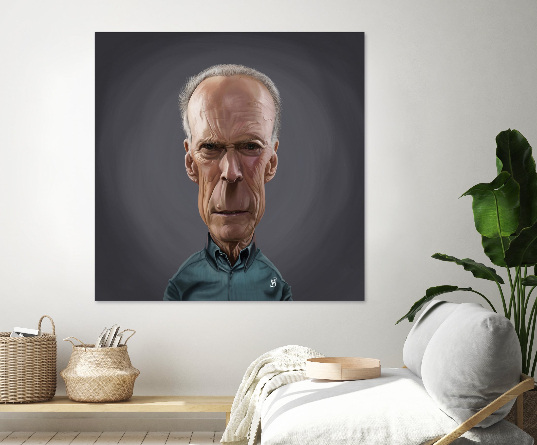 Clint Eastwood by Rob Snow on GIANT ART - brown digital painting