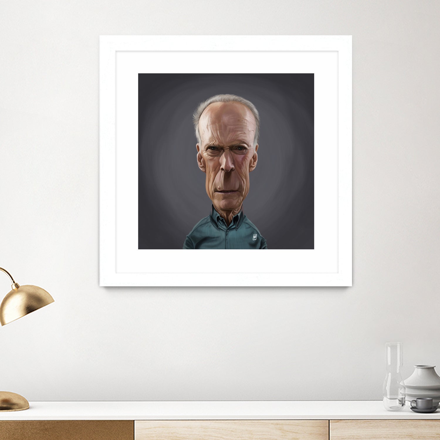 Clint Eastwood by Rob Snow on GIANT ART - brown digital painting