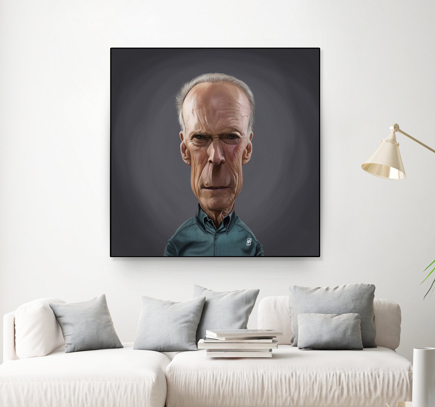 Clint Eastwood by Rob Snow on GIANT ART - brown digital painting