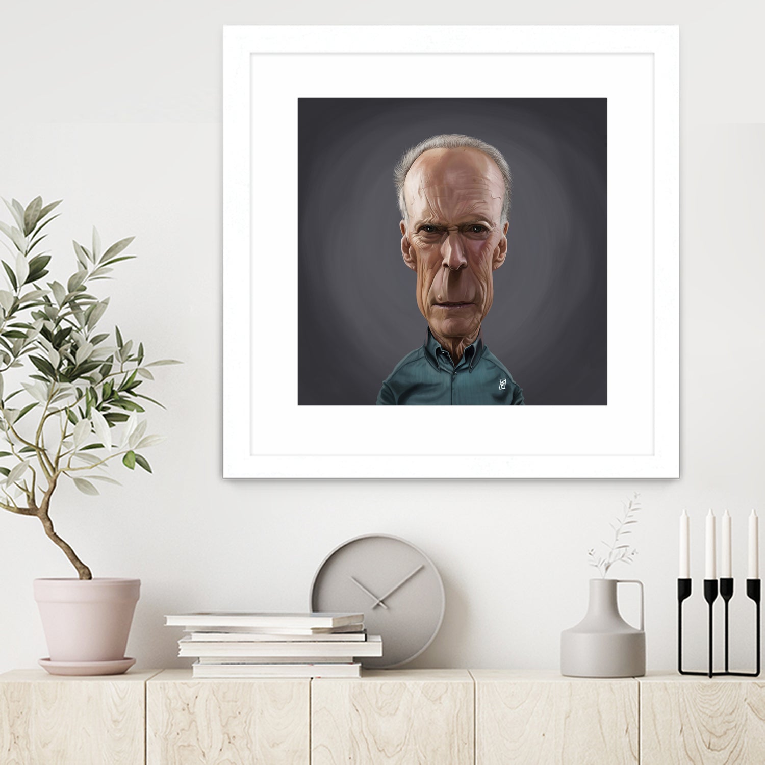 Clint Eastwood by Rob Snow on GIANT ART - brown digital painting