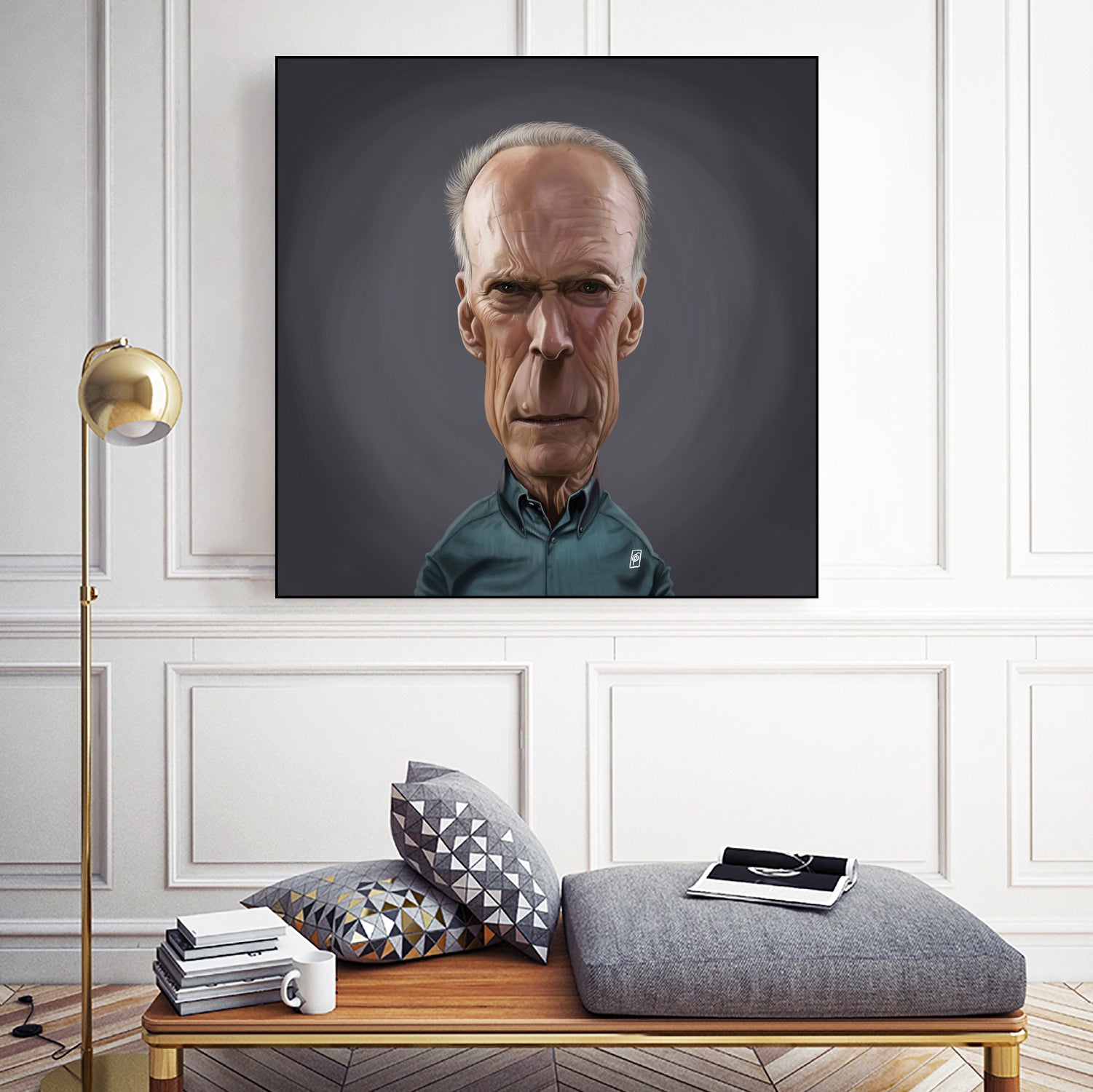 Clint Eastwood by Rob Snow on GIANT ART - brown digital painting