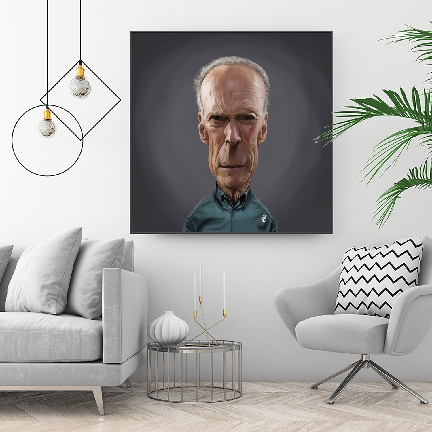 Clint Eastwood by Rob Snow on GIANT ART - brown digital painting