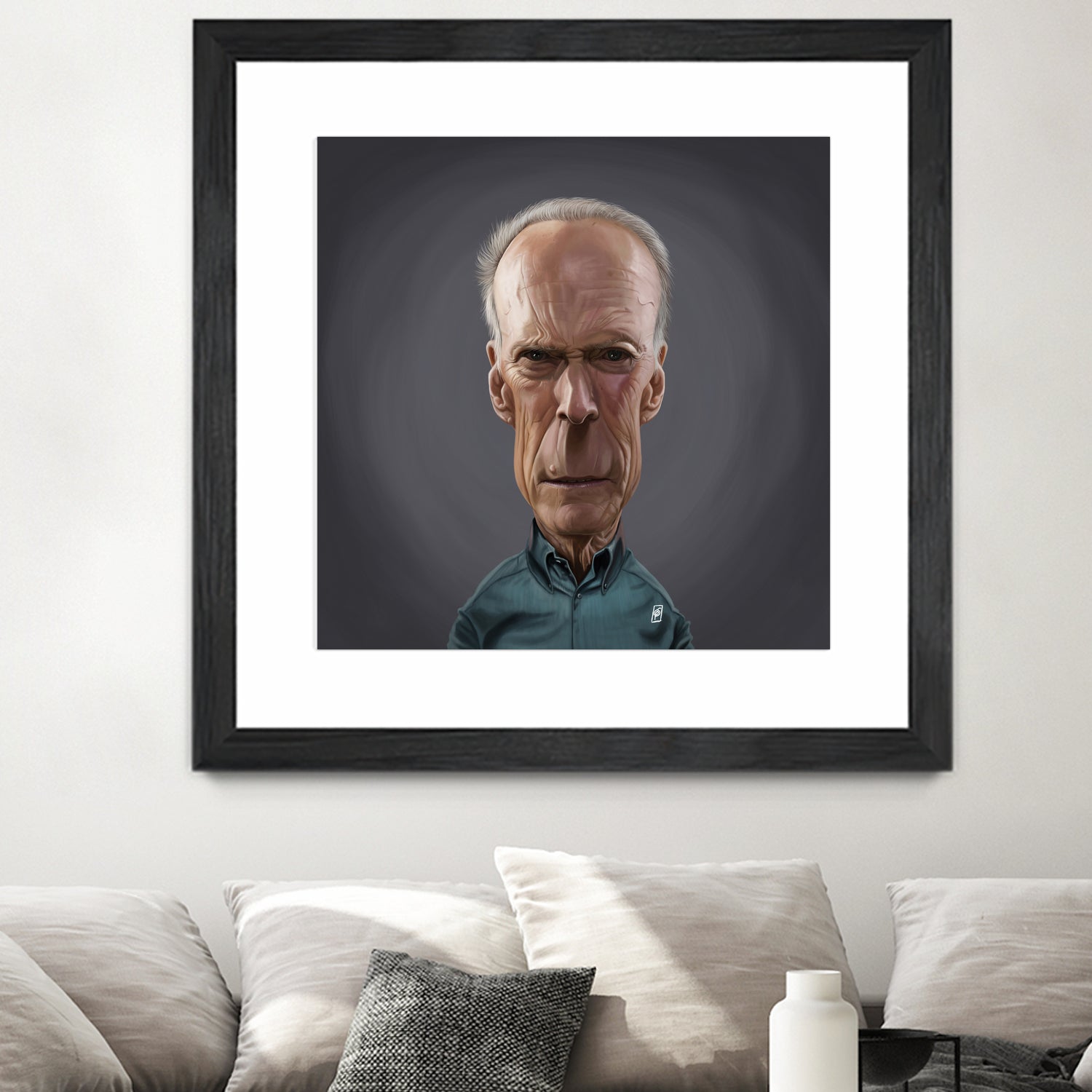 Clint Eastwood by Rob Snow on GIANT ART - brown digital painting