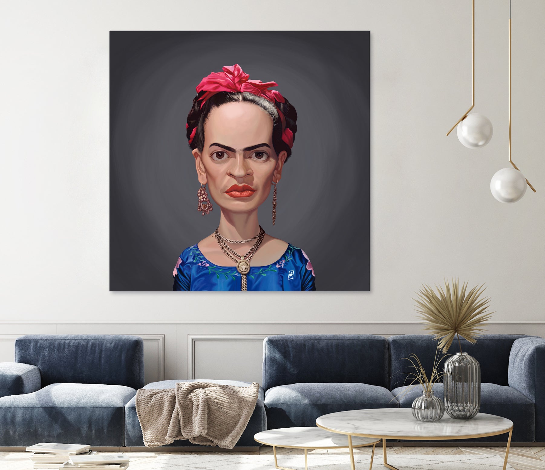 Frida Kahlo by Rob Snow on GIANT ART - blue digital painting