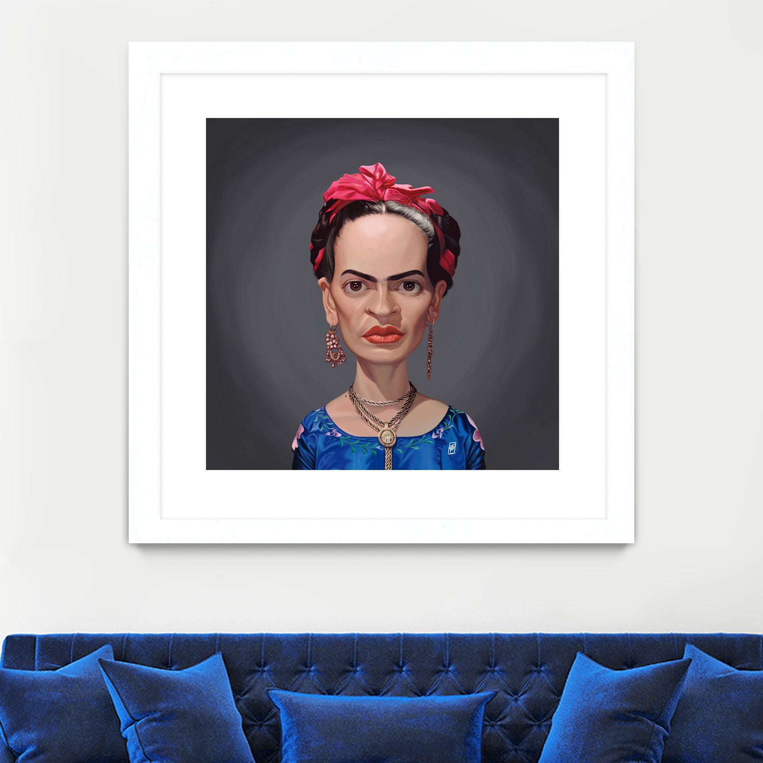 Frida Kahlo by Rob Snow on GIANT ART - blue digital painting