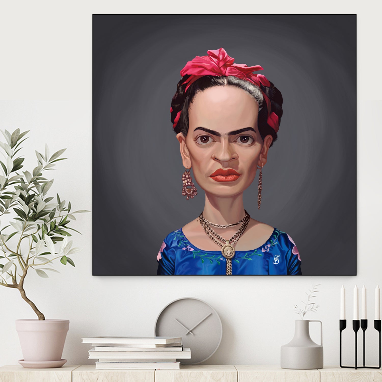 Frida Kahlo by Rob Snow on GIANT ART - blue digital painting