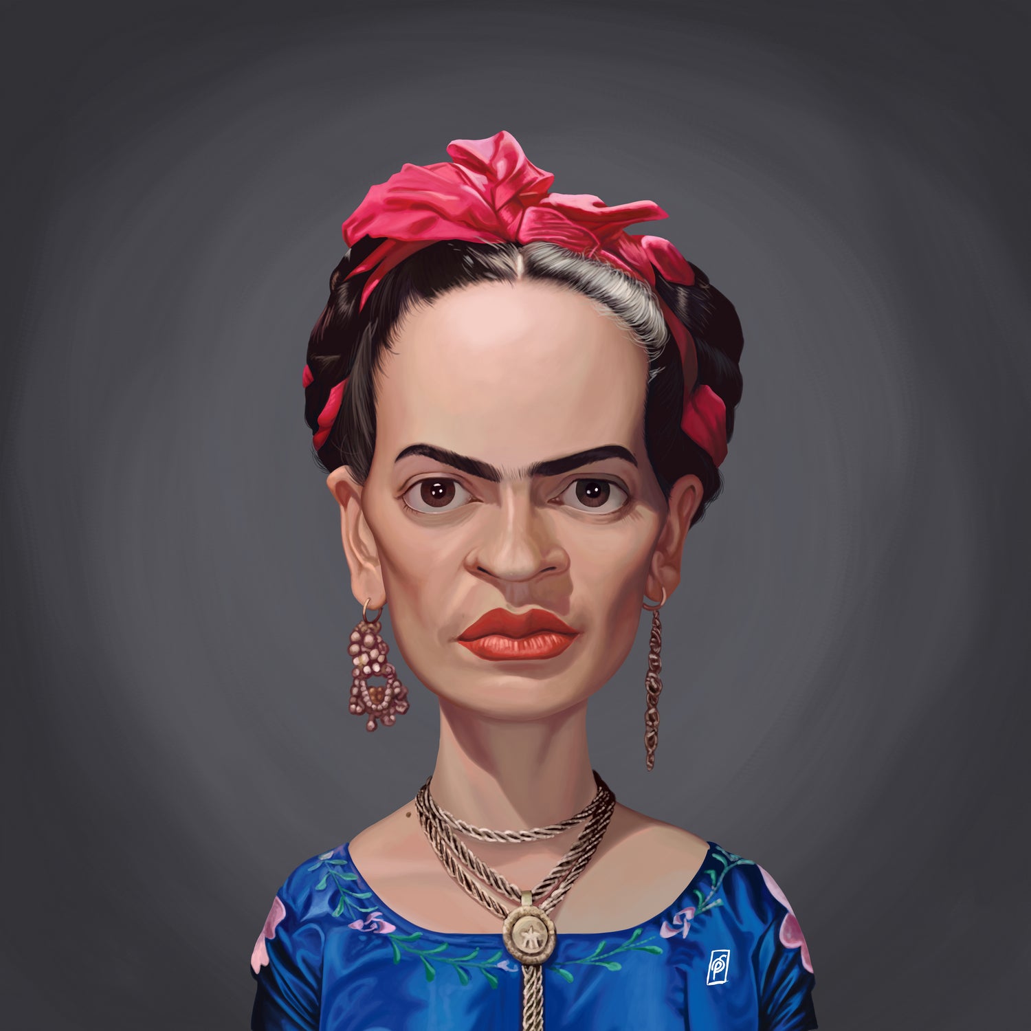 Frida Kahlo by Rob Snow on GIANT ART - blue digital painting