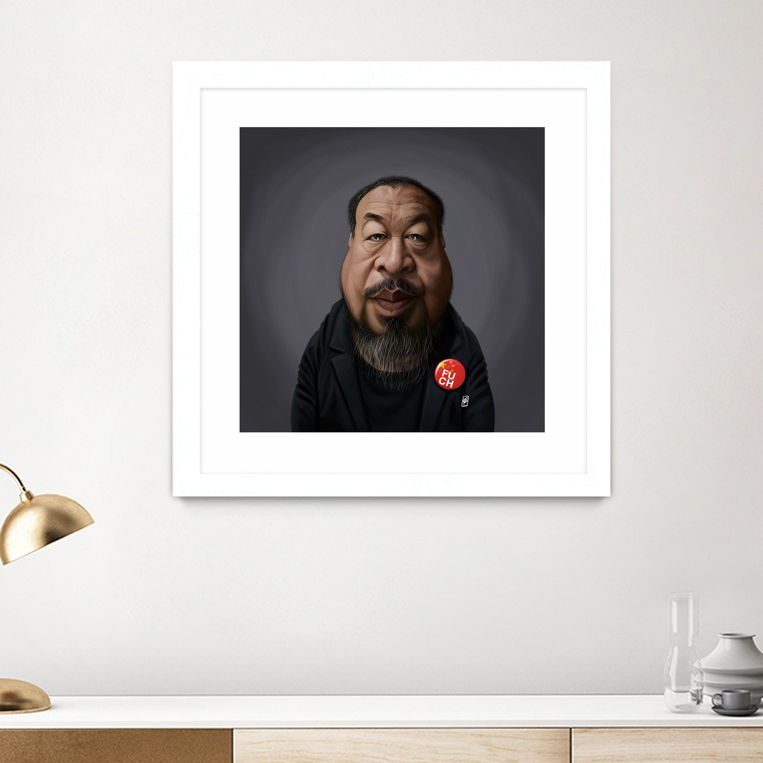 Ai WeiWei by Rob Snow on GIANT ART - black digital painting