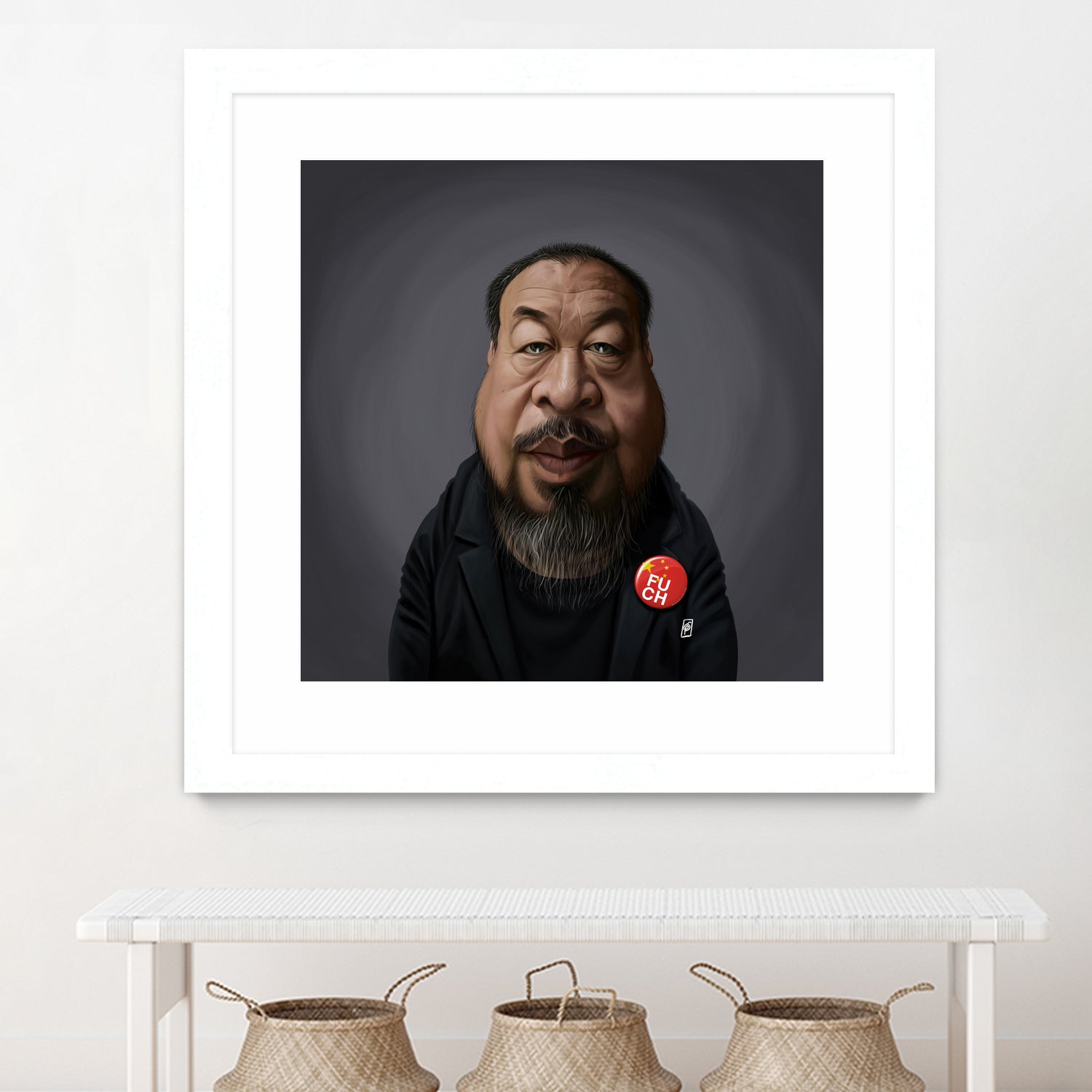 Ai WeiWei by Rob Snow on GIANT ART - black digital painting