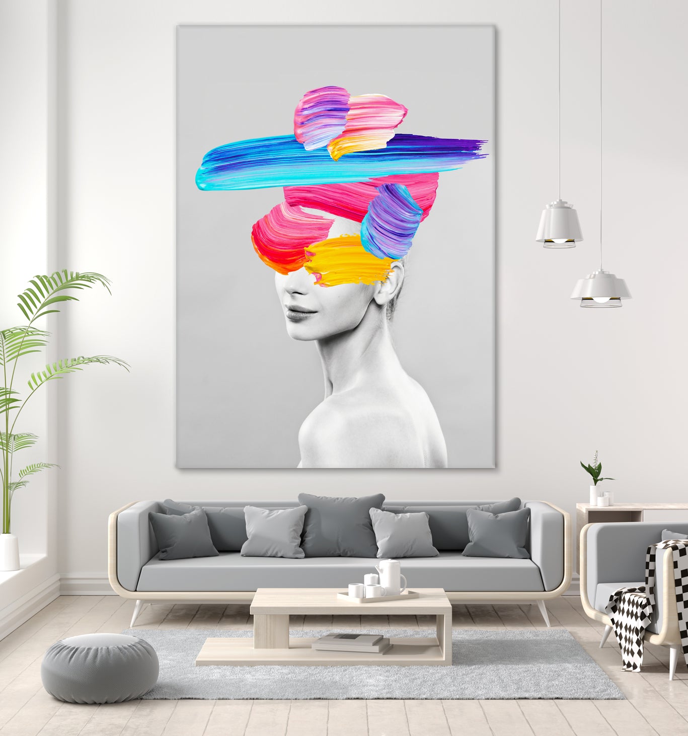 Beauty In Colors I by Juan Fonrodona on GIANT ART - gray mixed media