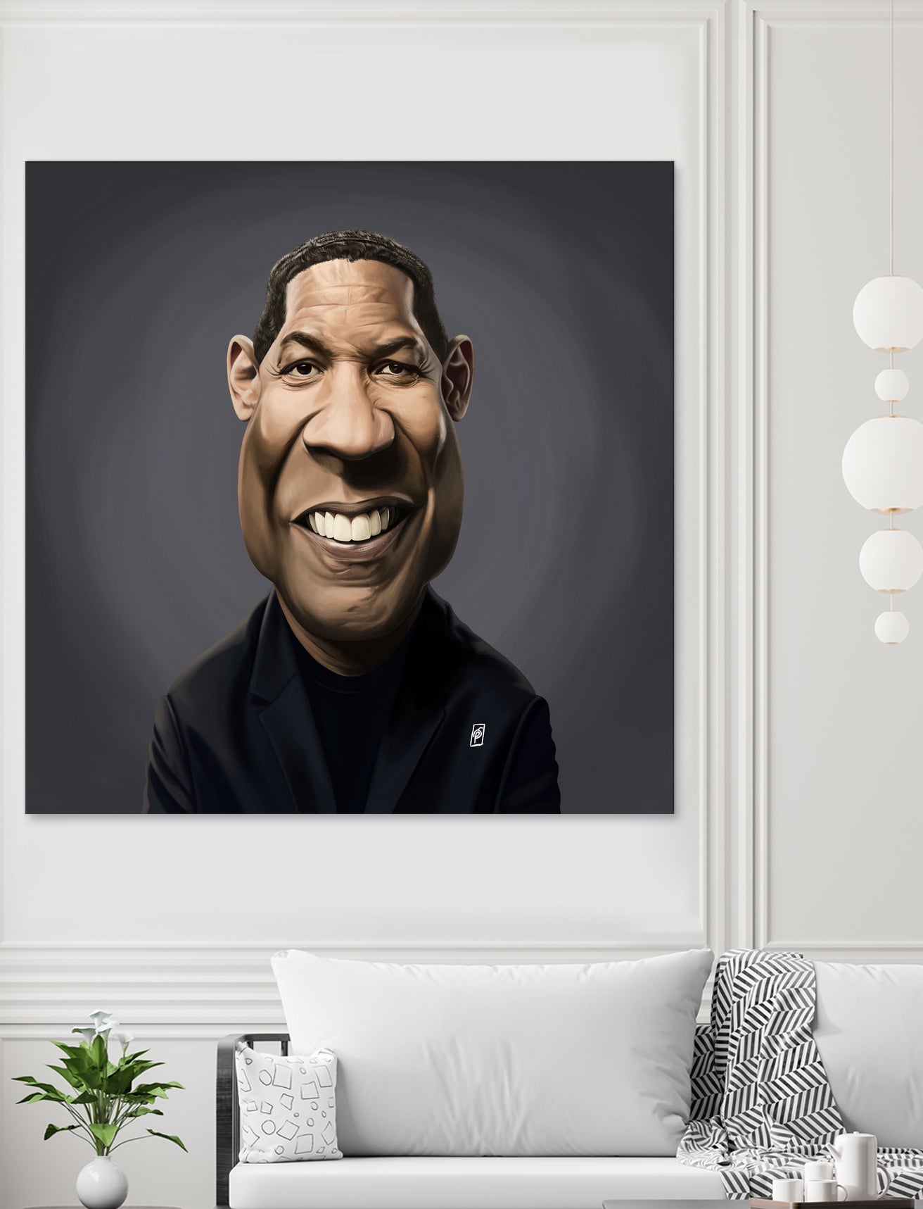 Denzel Washington by Rob Snow on GIANT ART - black digital painting