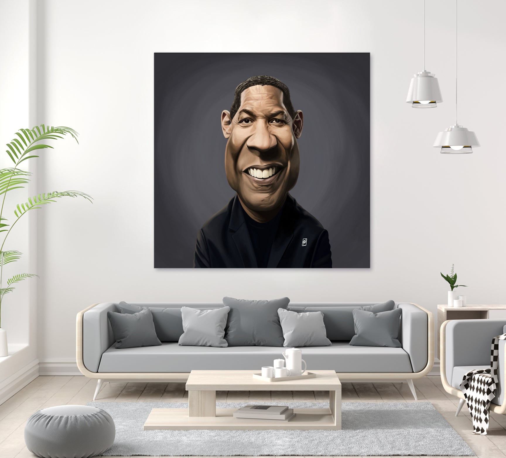 Denzel Washington by Rob Snow on GIANT ART - black digital painting