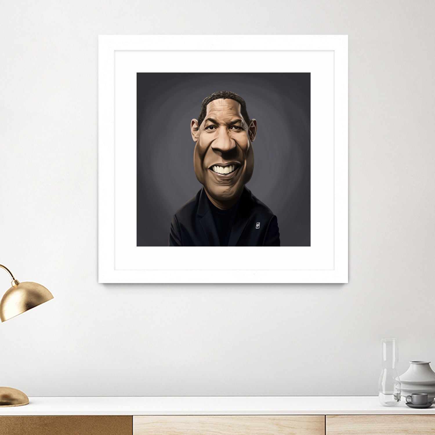 Denzel Washington by Rob Snow on GIANT ART - black digital painting