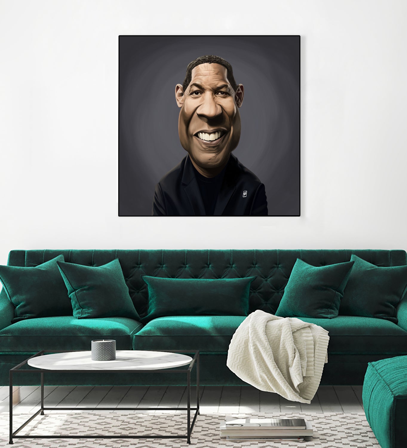 Denzel Washington by Rob Snow on GIANT ART - black digital painting