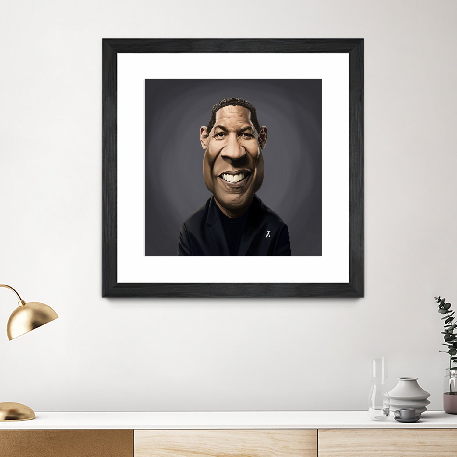 Denzel Washington by Rob Snow on GIANT ART - black digital painting