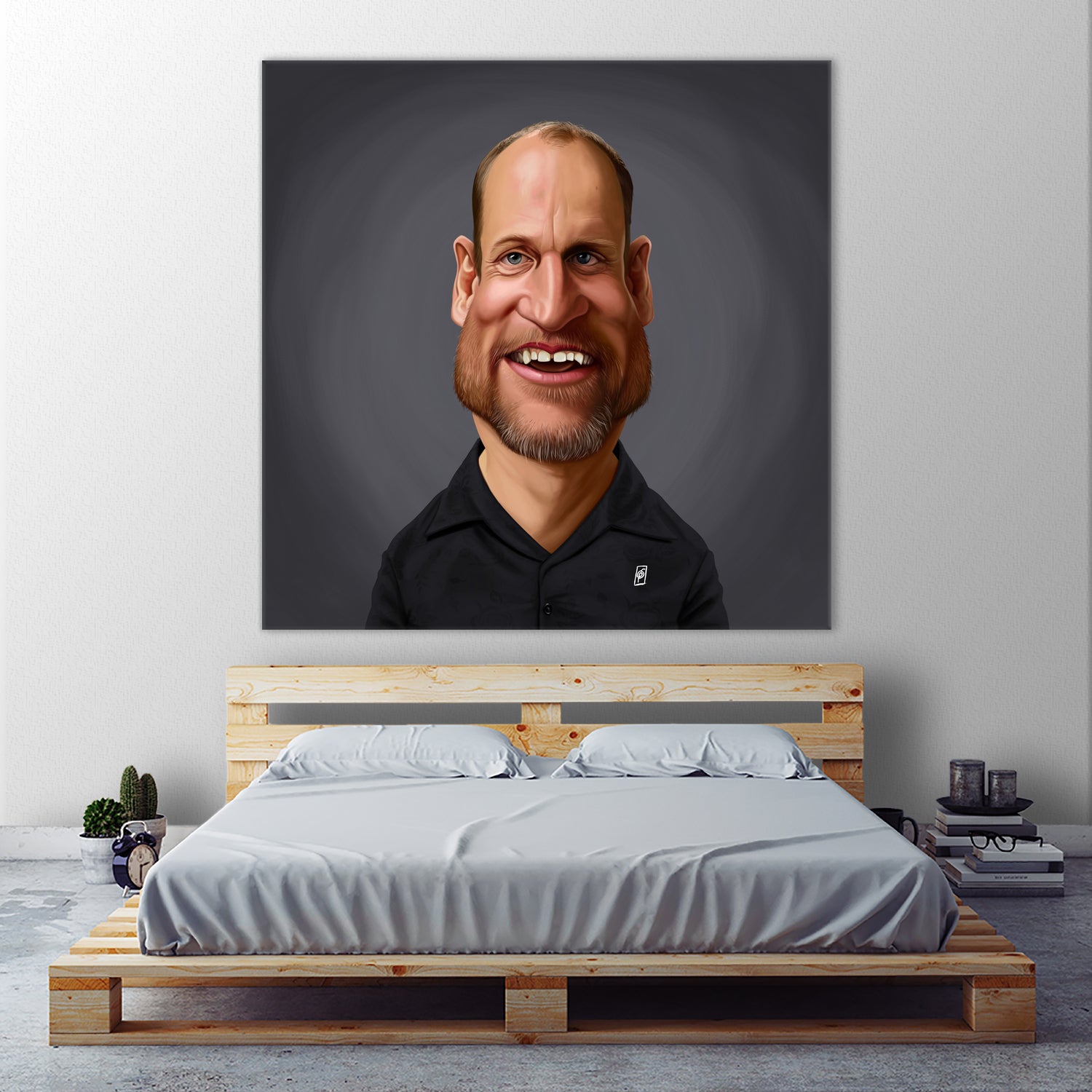 Woody Harrelson by Rob Snow on GIANT ART - brown digital painting