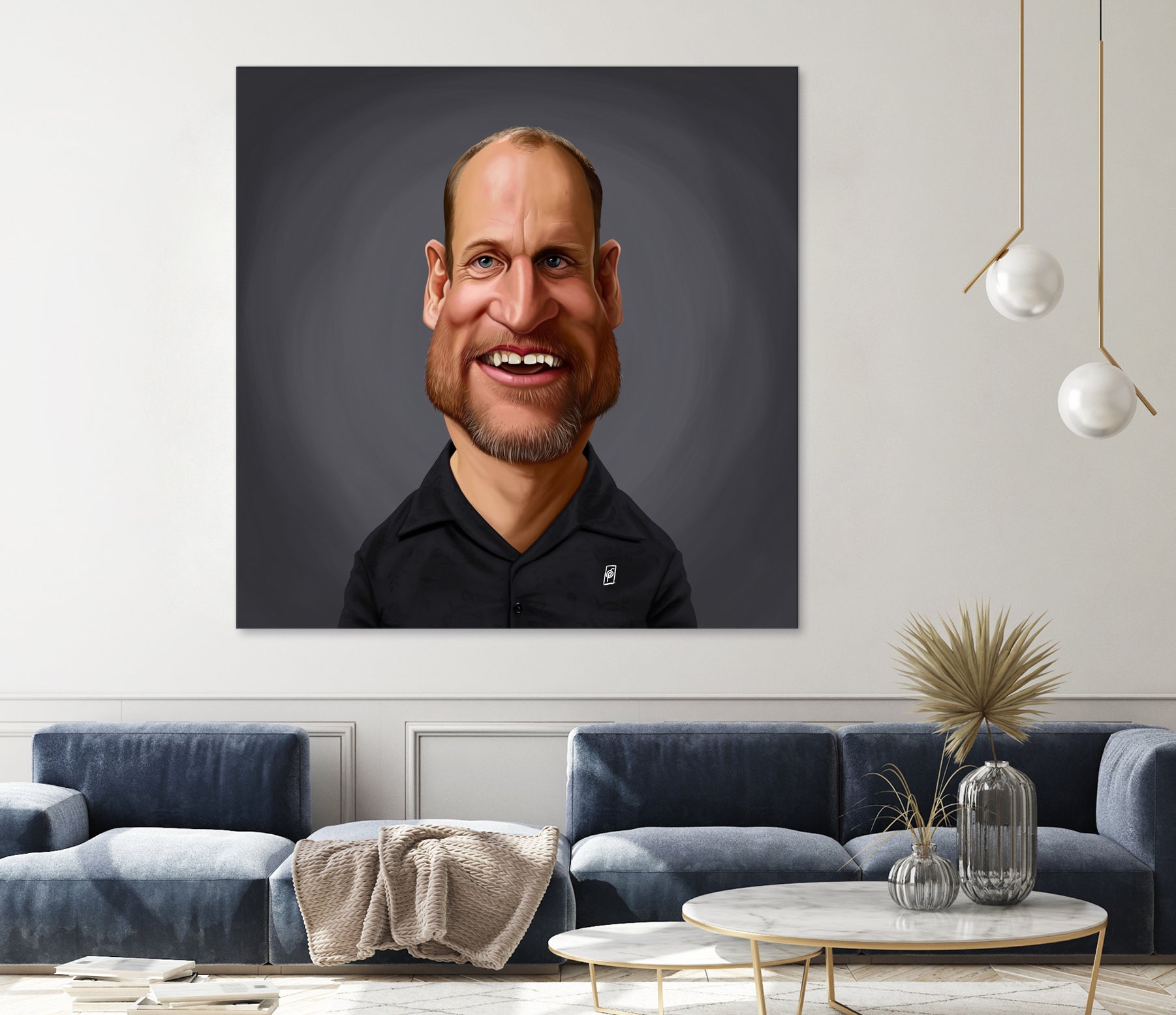 Woody Harrelson by Rob Snow on GIANT ART - brown digital painting